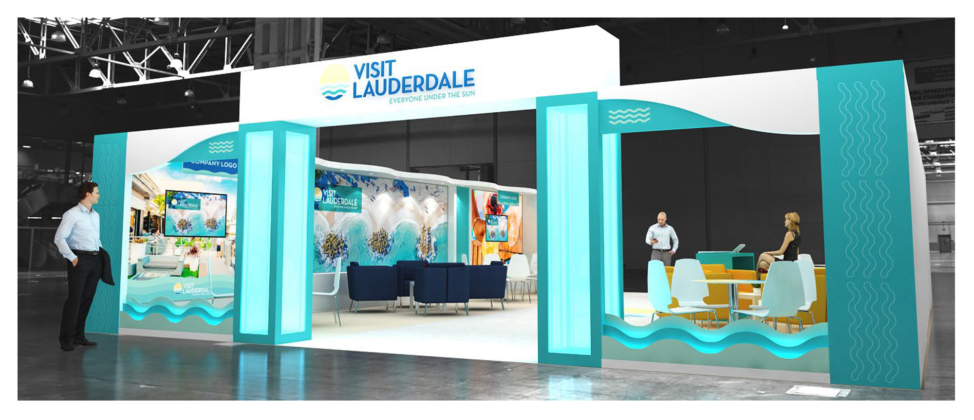 VIsit Lauderdale Tradeshow booth design - by Aqua